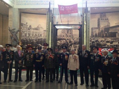Ветеран Великой Отечественной войны встретил 70-летие Победы на Красной Площади в Москве